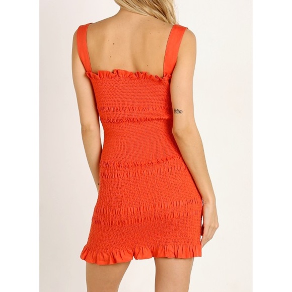 Capulet Orange Ruffle Mini Dress - Picture 2 of 13